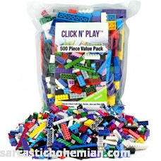 Click n' Play 500 pc Value Pack of Building Bricks Compatible with Leading Brands 500pc B017EUXEF6